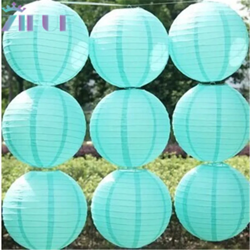 Zilue 10 шт./лот Tiffanyblue цветной китайский бумажный праздничный фонарь весеннее
