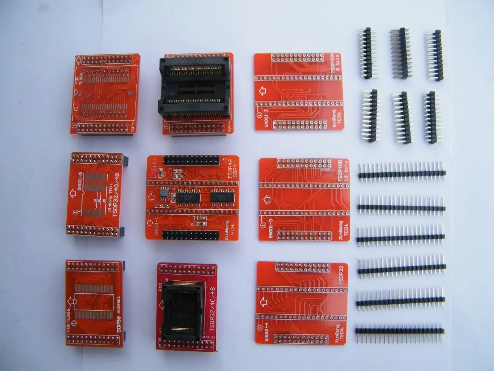 Free Shipping 9pcs V3 adapters for MiniPro TL866CS&ampTL866A&ampTL866II USB Universal Bios Programmer TSOP32/40/48/40A/40B SOP56/44 |