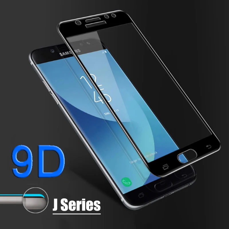 Закаленное стекло 9D с полным наклеиванием для Samsung J5 2017 Защита экрана Galaxy J2 J3 Pro J4 J6