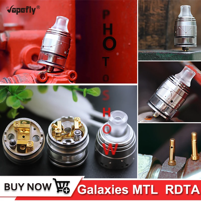 Вейп бак Vapefly Galaxies MTL Squonk RDTA 510 thread для вейпа с верхним наполнением подачи анти