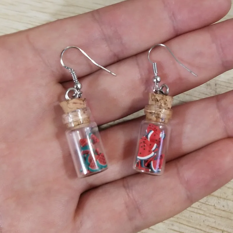 Забавная модель моделирования мягкие керамические фрукты стеклянная бутылка