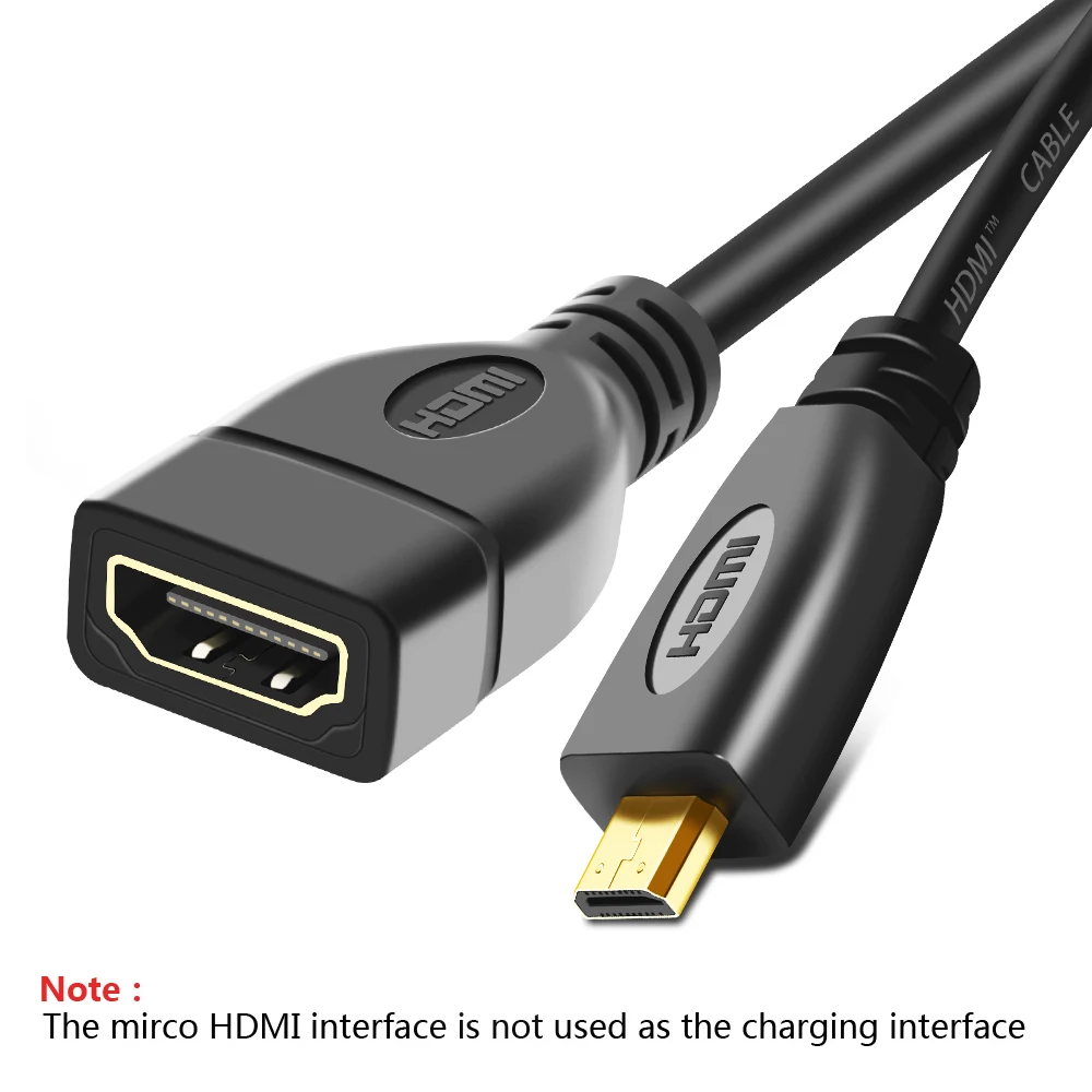 BILINK Micro HDMI Мужской к HDMI Женский адаптер кабель конвертер 1080P