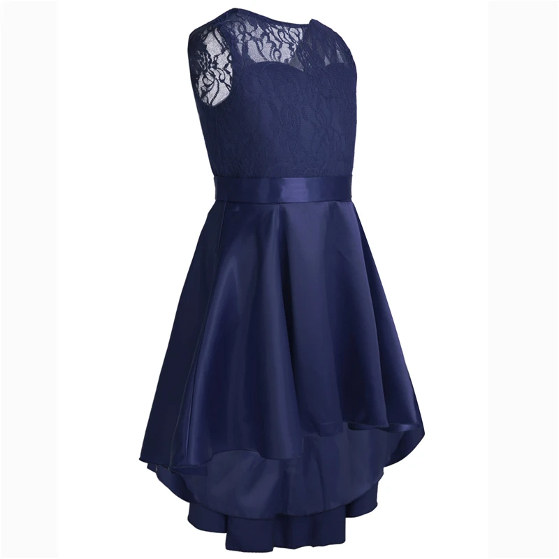 Детское кружевное платье принцессы высокого качества для девочек с цветочным