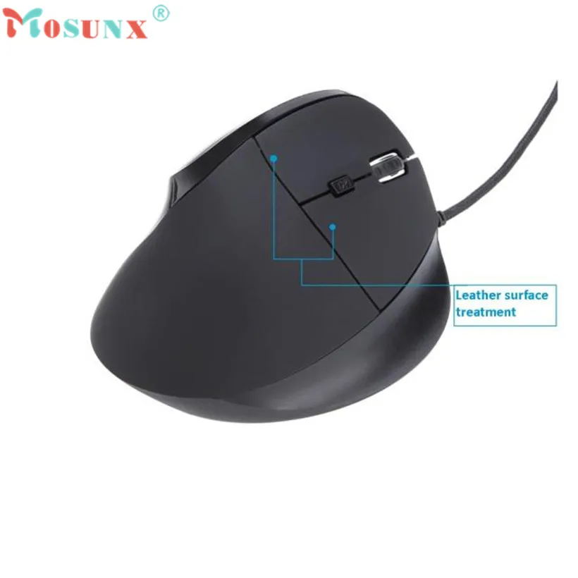 Mosunx advanced Топ Отдел 6 клавиш USB Проводная вертикальная мышь с dpi светодиодный световой индикатор для ПК ноутбука 1 шт