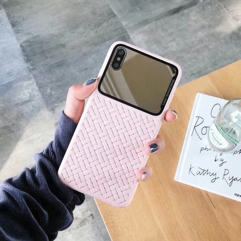 Модный Роскошный ткацкий чехол для iPhone 6 6s 7 8 Plus X XR XS Max зеркальный телефона |
