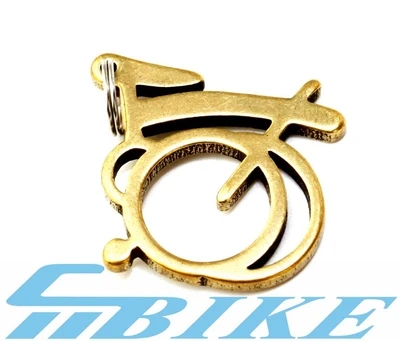3 размера BMX складной брелок с велосипедом украшенный для brompton birdy - Цвет: gold-Folding