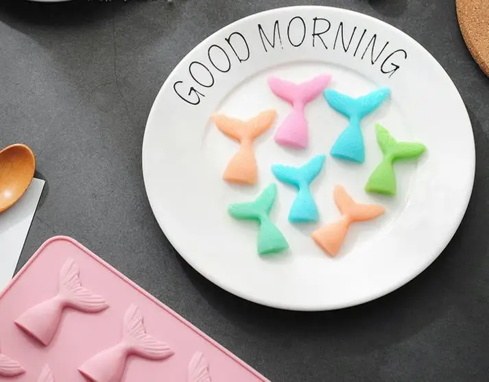 1 шт. кавайный хвост русалки шоколадная силиконовая форма помадные формы для