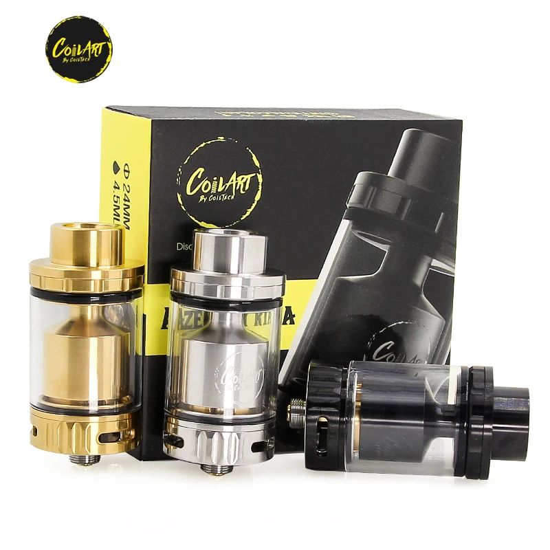100% Оригинальные coilart Азерот RTA бак 4.5 мл Ёмкость 24 мм Диаметр triple катушки