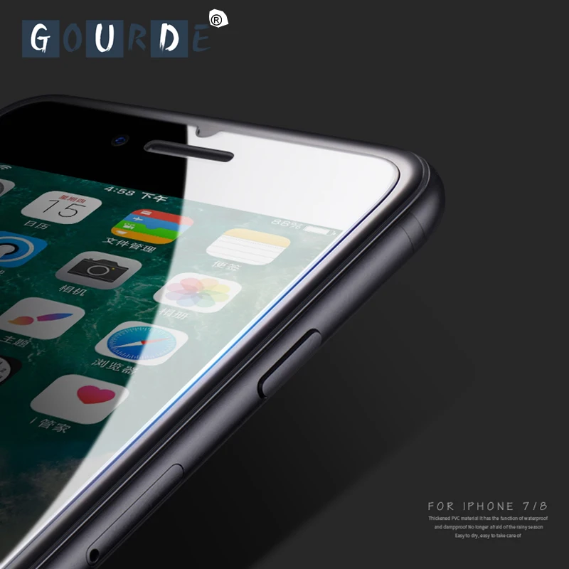 Gourde 0 2 мм 2.5D Защита экрана для iPhone 7 закаленное стекло 8 6s Plus стеклянная пленка