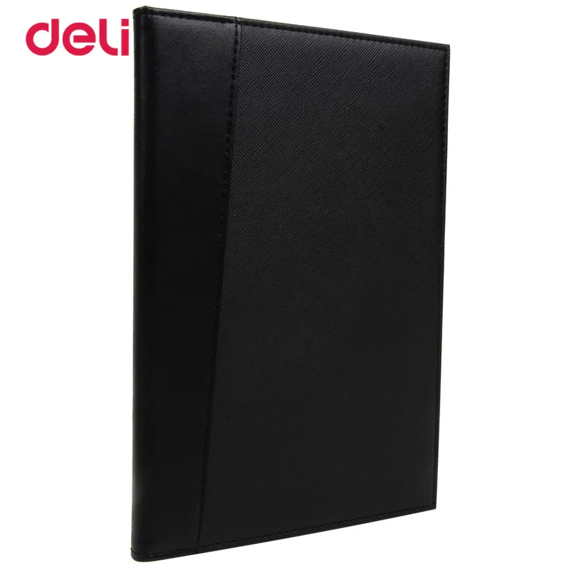 

Deli Office 25k 80 sheets Business Notebook for school stationary 2017 new notebooks black scheduler a diary conference notebook