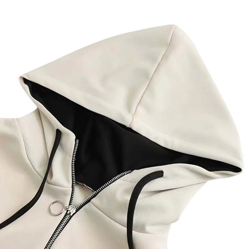 Женская одежда 2019 толстовки женские с капюшоном Лоскутные карманы на завязках