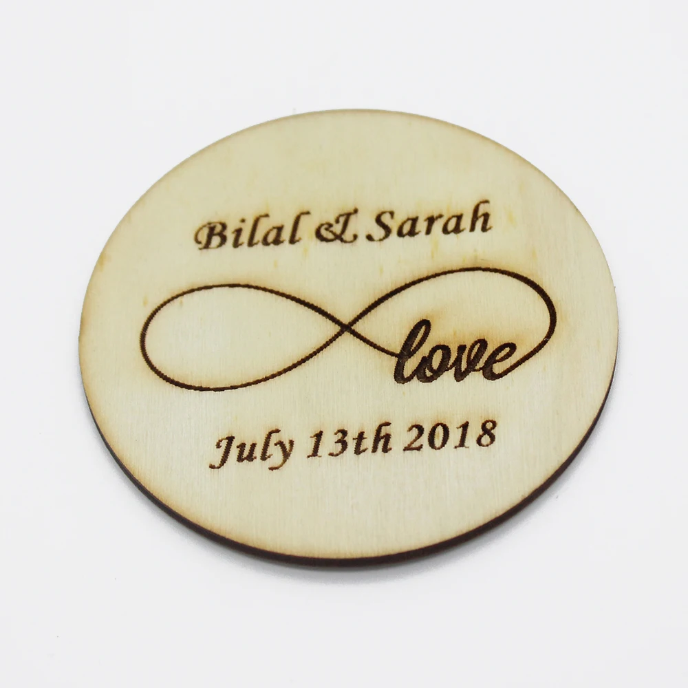 

2pcs Personalized Engraved Wedding Wooden Round Bottle Opening Coasters Coaster Custom Laser Gift Wedding Decor Favor 10x10cm