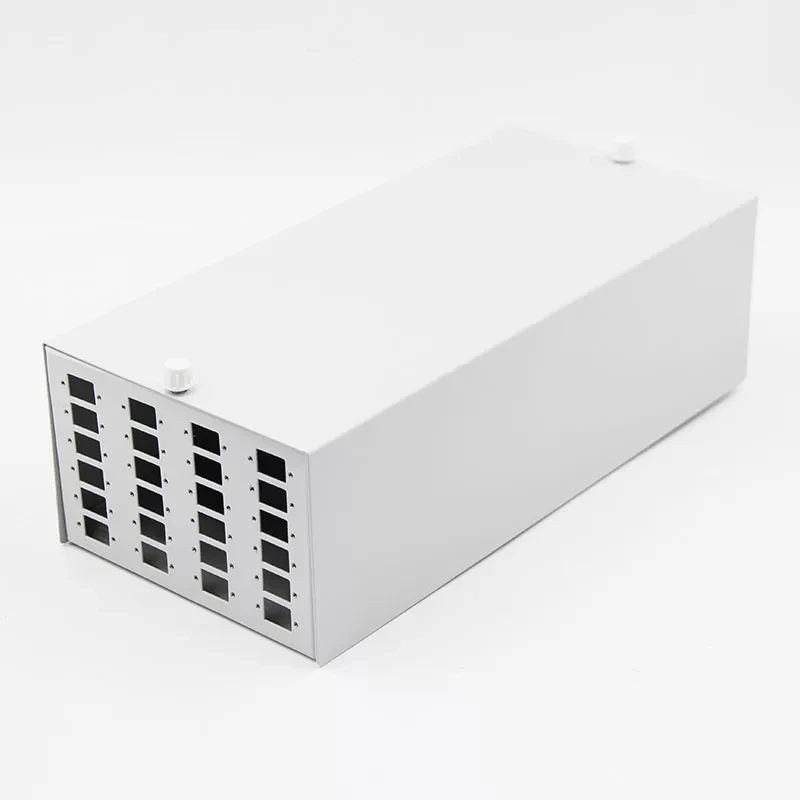 24 cores FTTH SC blank terminal box SPCC 24 ports LC DX fiber optic patch panel FTTX distribution  box Beige ELINK thickened