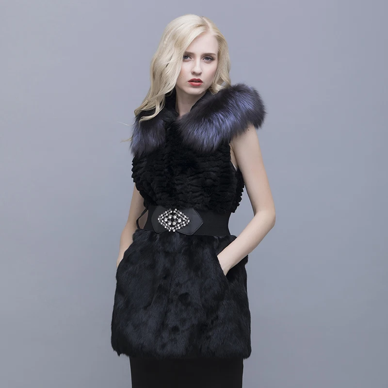 Женская флисовая подкладка с капюшоном большого размера|natural rabbit fur coat|rabbit coatnatural