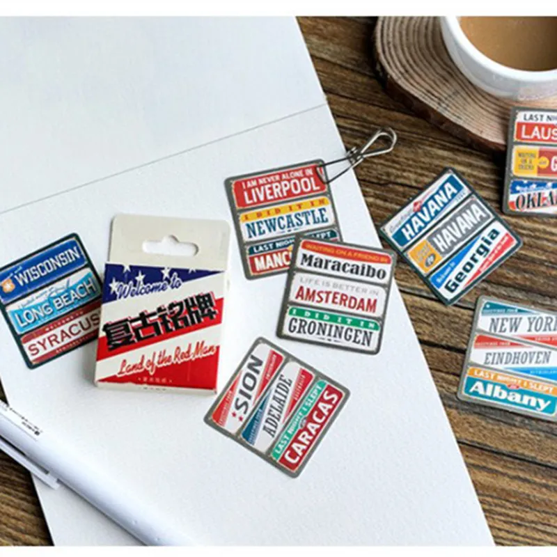 Mo. Card USA Mark mini бумажные дневники наклейки Скрапбукинг декоративные этикетки 1 лот = 1 упаковка = 45 шт