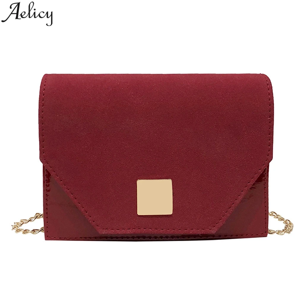 Женская сумка мессенджер Aelicy из искусственной кожи однотонная маленькая модная