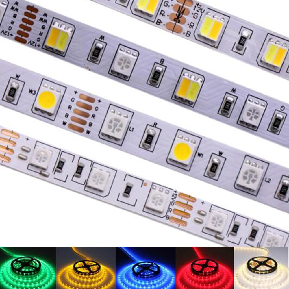 Светодиодная лента RGB CCT RGBW 5050 SMD 5 м 60 светодиодов/м полноцветная Регулируемая