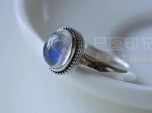 925 серебро vitreous натуральный сильный синий свет милое Белое кружево
