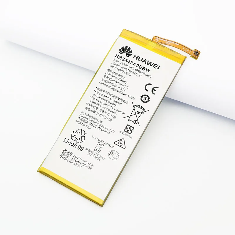 100% Оригинальный аккумулятор Huawei HB3447A9EBW для Ascend P8 2680mAh Высокое качество Замена