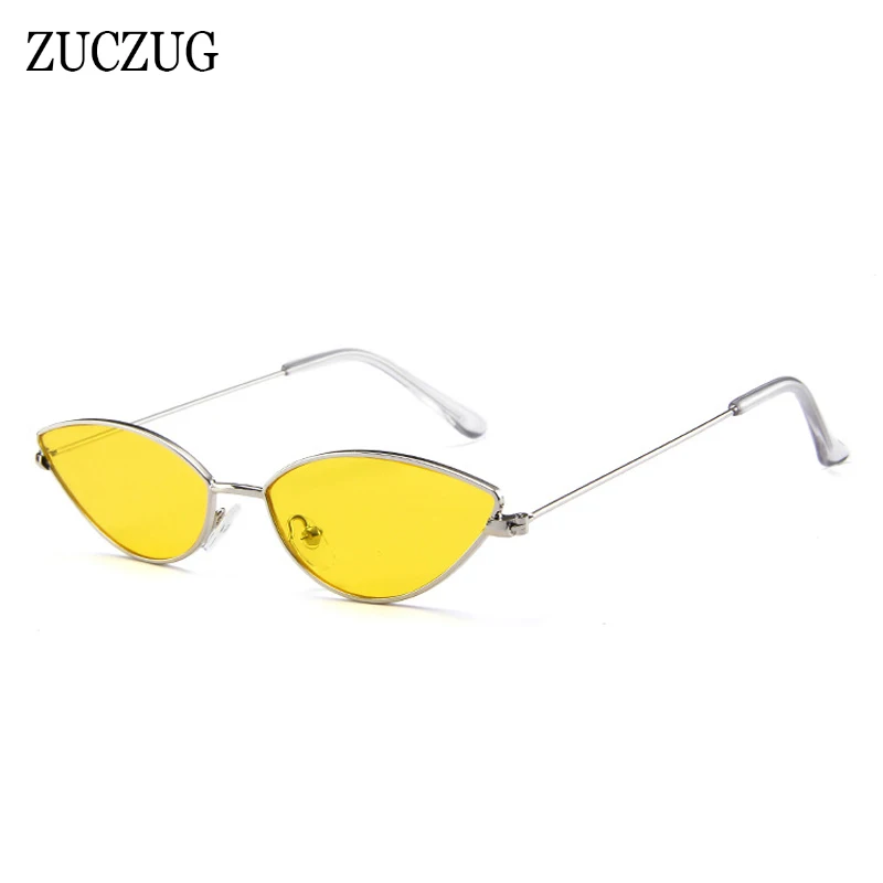 Женские солнцезащитные очки кошачий глаз в металлической оправе цвет