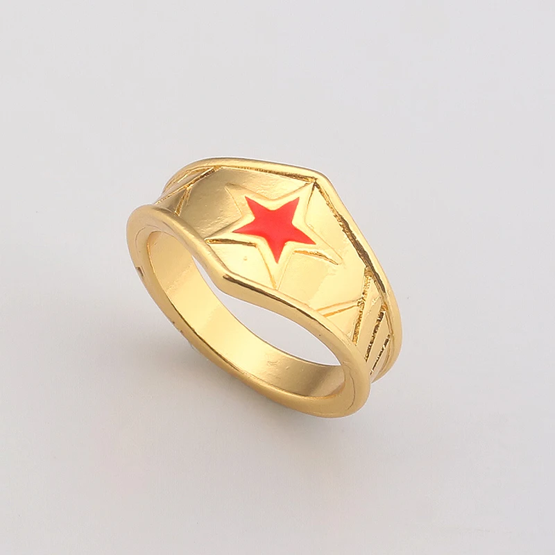 2017 модные мужские и женские кольца с логотипом Wonder Woman W ювелирные изделия золотой