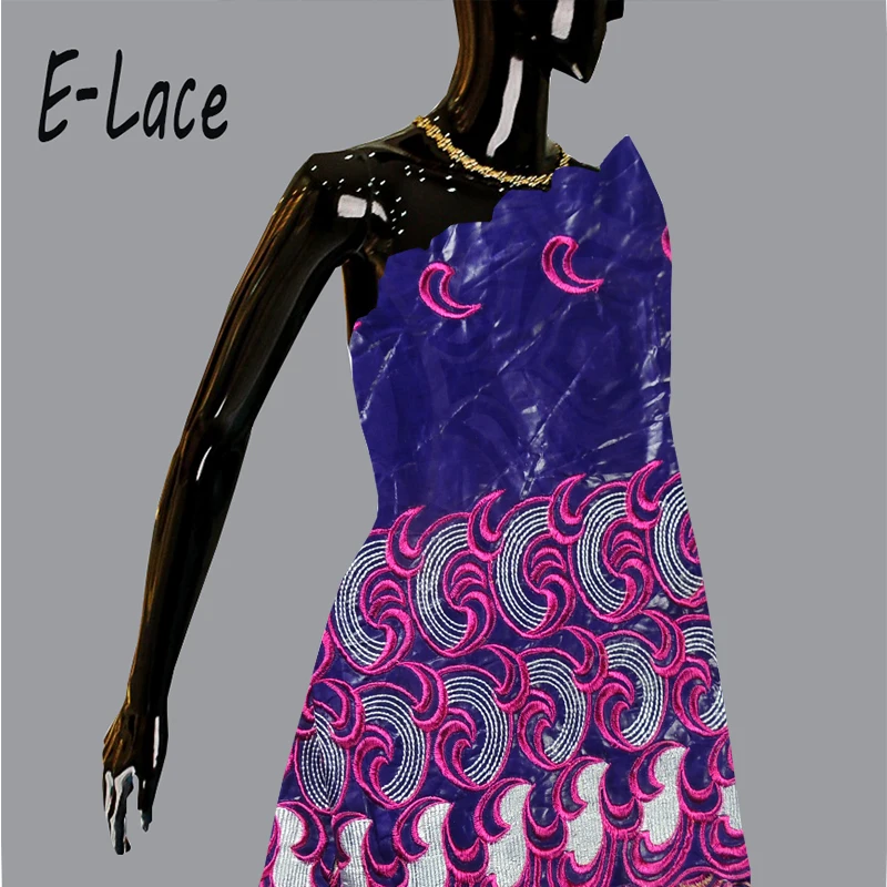 Кружево Базен риче (аналогично Getzner) морская парча 100% хлопок Shadda с ароматом Damask