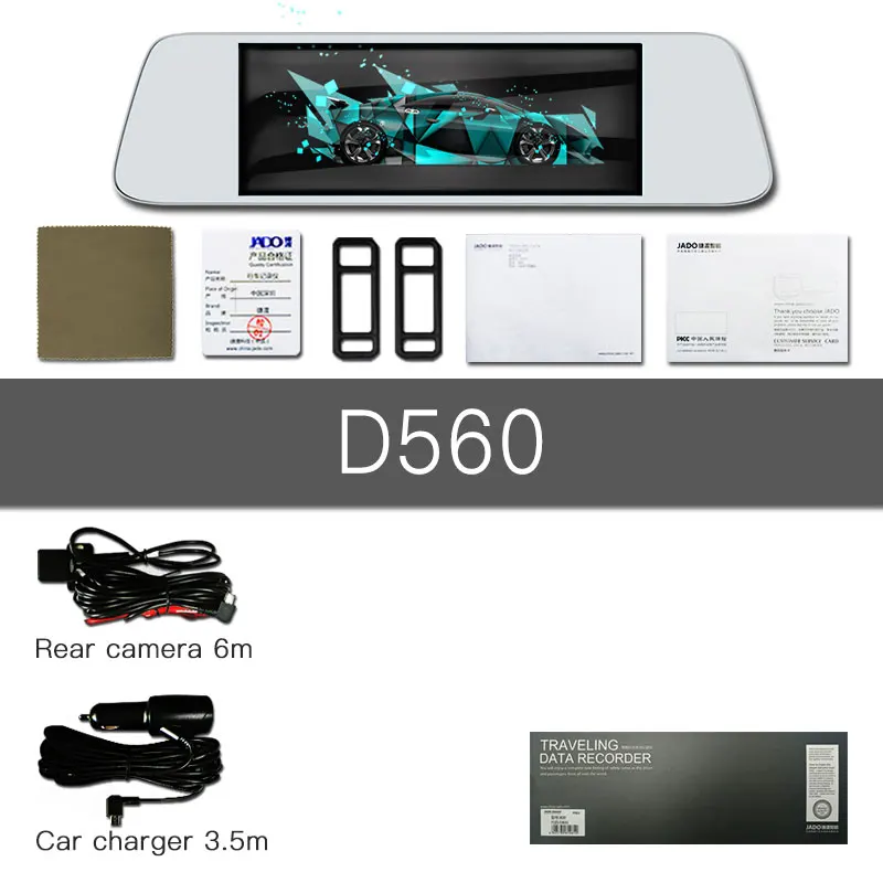 JADO D560 Зеркало Dvr видеорегистратор Эра Автомобильный видеорегистратор 6,86 экран Full HD 1080P Автомобильный видеорегистратор - Название цвета: D560