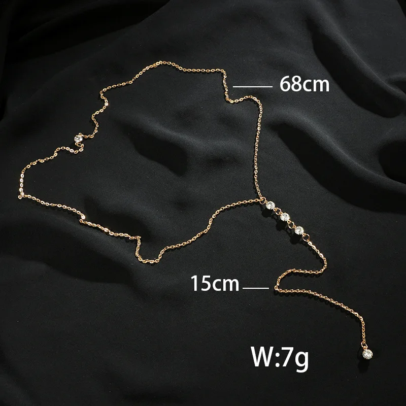 Ожерелье с цепочкой на спине ювелирные изделия для пляжа элегантные длинные