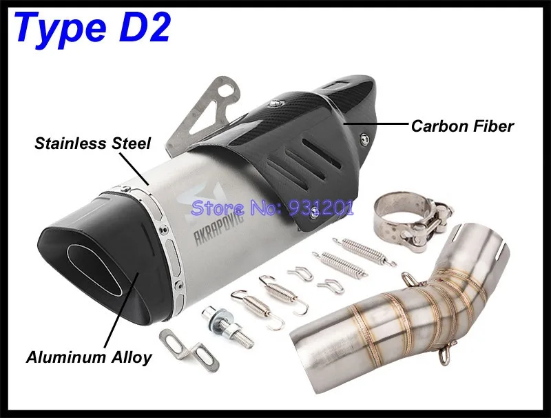 Выхлопная труба мотоцикла для Kawasaki Z900 2017 2018 2019 A2 средняя с Akrapovic глушитель