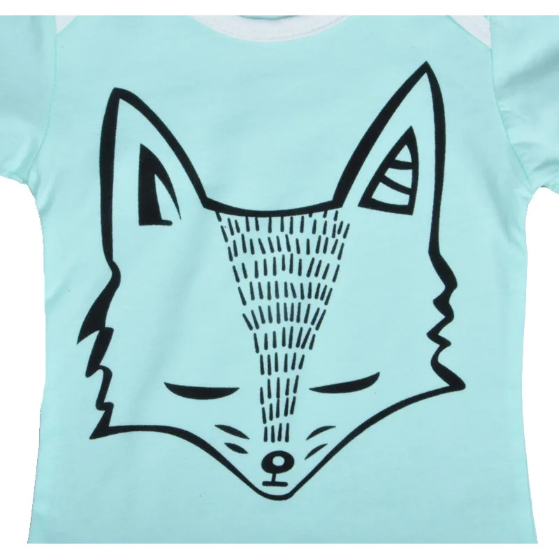 2017 baby conjoined clothes cartoon fox triangular spring rompers boy girl cute newborn | Детская одежда и обувь