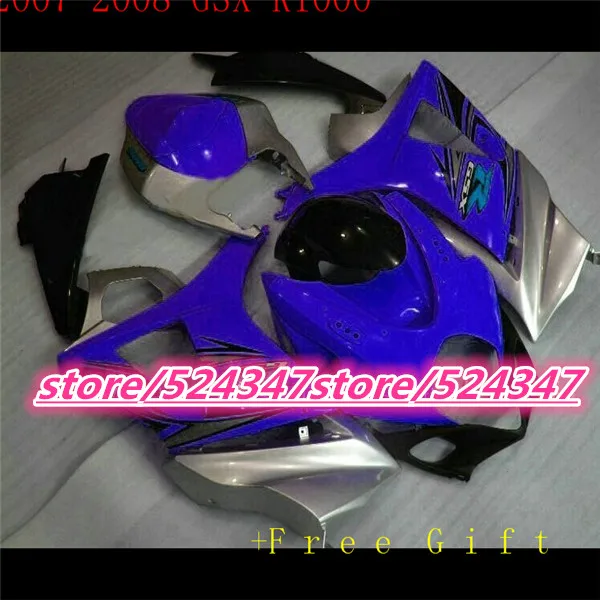 

motorcycles repsol GSX-R1000 K7 07 08 GSX R1000 K7 07-08 black silver fairing body black part-Nn