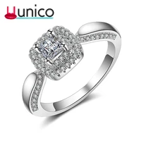 uunico 2018 new arrival oval heart cut design white cz silver color ring size 6 7 8 9 fashion women jewelry gift u1189