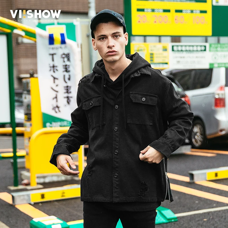 VIISHOW Новая мужская джинсовая куртка повседневная модная бейсбольная Бомбер