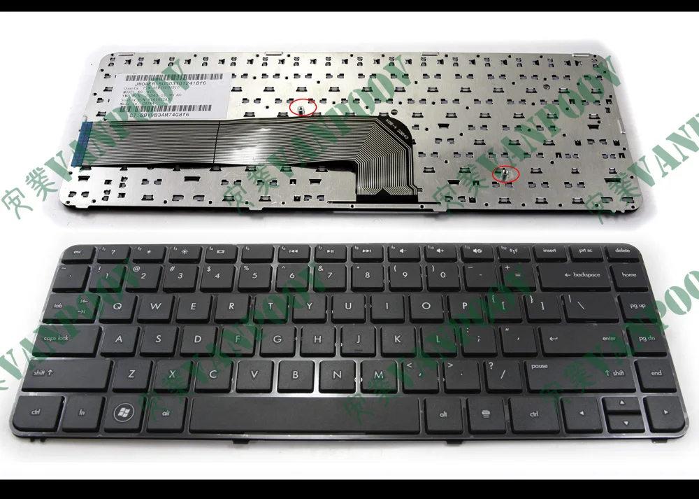 

New Laptop keyboard for HP Pavilion DV4-5000 DV4-5100 DV4-5a00 DV4t-5100 DV4-5220US DV4-5260NR -5300 - 5A00 W/Frame Replacement