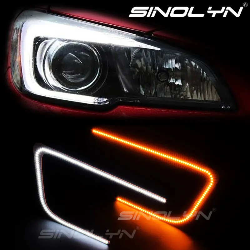 Светодиодный монтажный светильник для Subaru WRX STI- головной светильник DRL Switchback двухцветные c-кольца C-светильник указатель поворота комплект модернизации