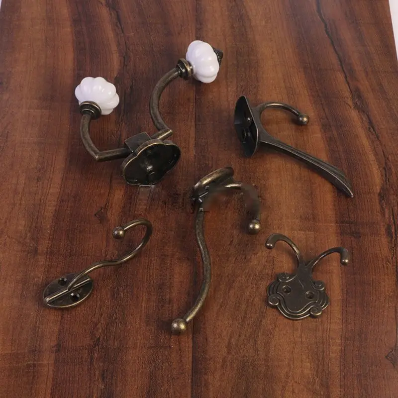 1 комплект Антикварные Двери спальни Крючки вешалка крючок для одежды пальто