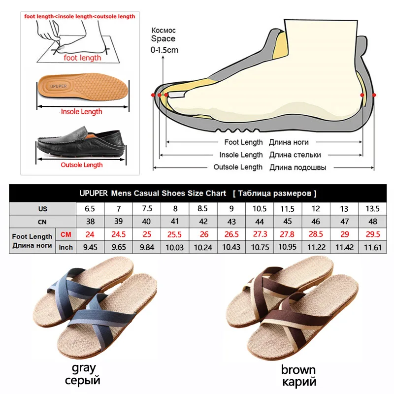 Летние слиперы мужские льняные впитывающие Дышащие Нескользящие плоские