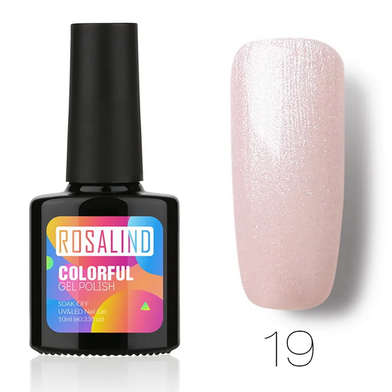 19 ROSALIND 10 мл, флакон, черный цвет Гель-лак жидкость для ногтей красочный чистый лак для ногтей гель лак здоровый гель-арт отмачиваемый гель для ногтей - Цвет: 19