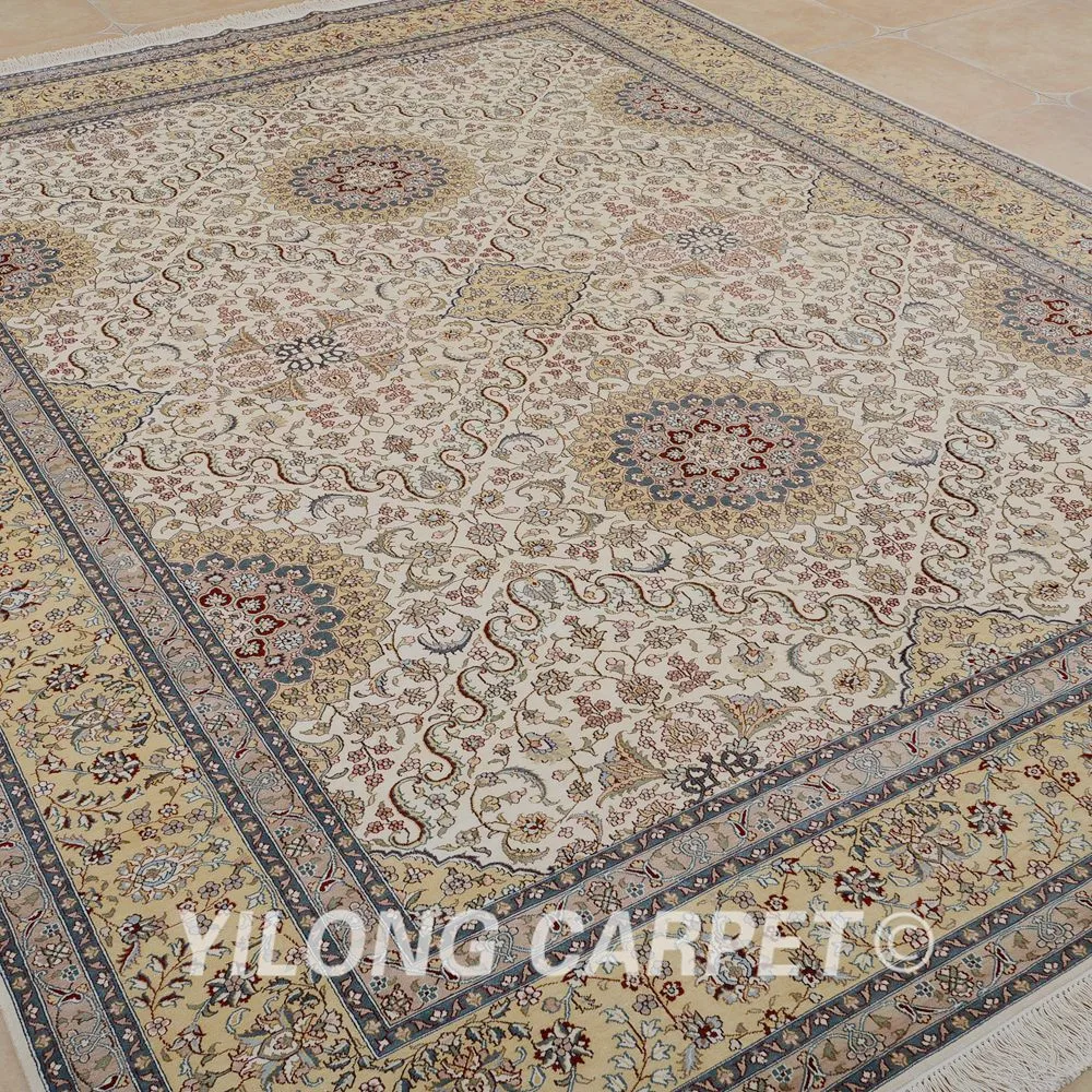 Kopen Yilong 9'x12 'Vantage Klassieke Kleed Grote Crème Antiek Tapijt Perzische Handgemaakte (0913)