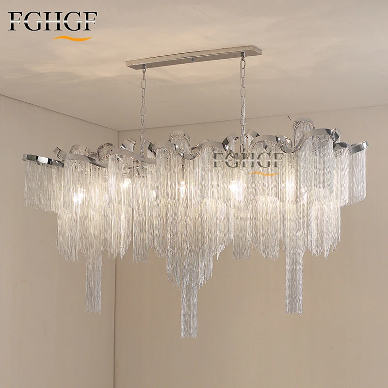 Новая алюминиевая цепочка люстра светильник винтажная Империя Подвесная лампа