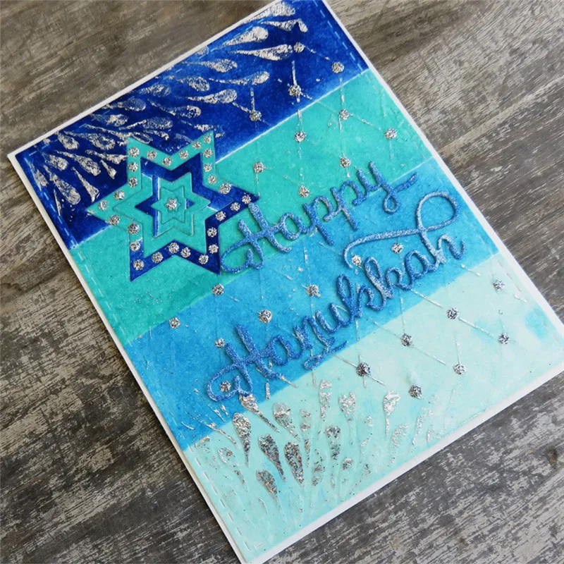 GJCrafts Happy hanukkah слова штамповка умирает для изготовления карт Скрапбукинг альбом Тиснение Бумага Ремесло штампованный по трафарету