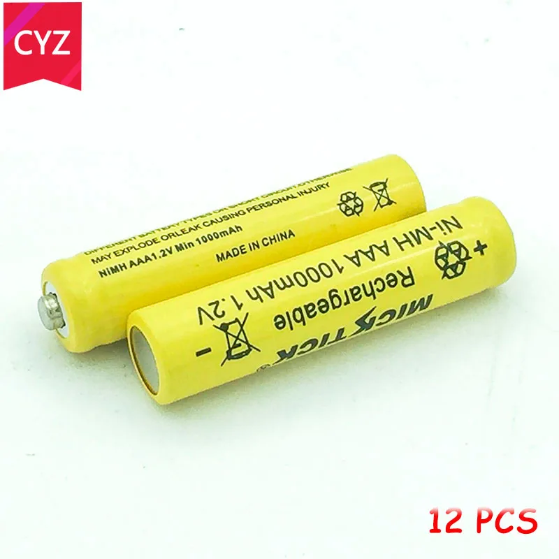 12 шт. В 12X1 2 в AAA aaa 3A 7 # Ni-MH батарея 1000 мАч аккумуляторные батареи batteria Цифровые