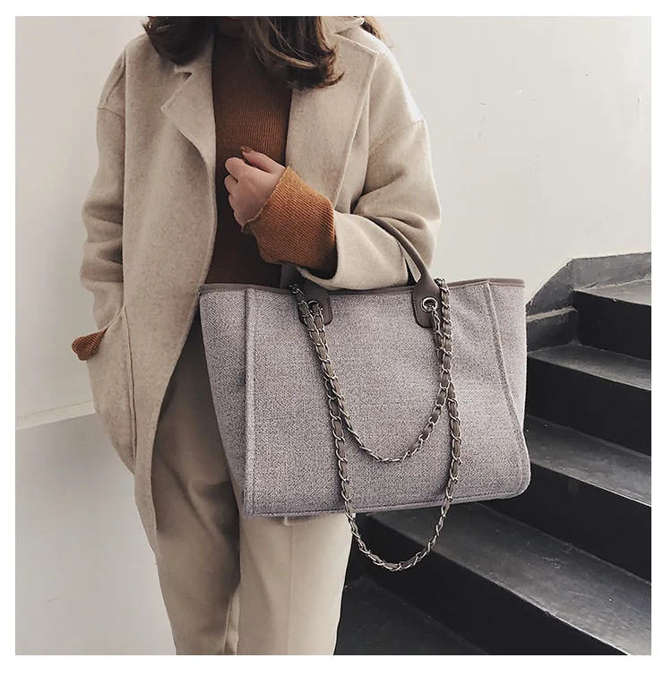 Women Big Wool Handbags Autumn Winter Female Shopping bag designer Luxury Lady Tote Large Capacity Zipper Messenger shoulder bag
