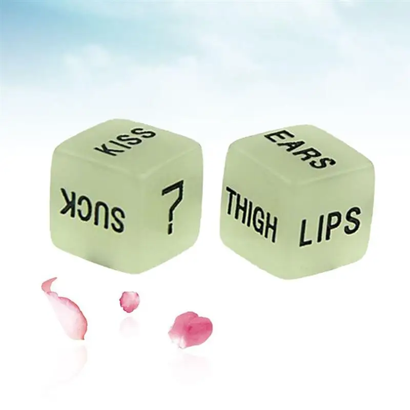 2 шт. Светящиеся в темноте сексуальные игральные кости забавная секс игрушка