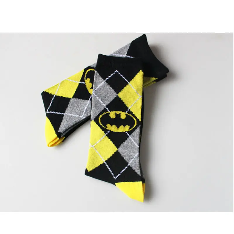 Fashion New Cotton Socks Grid Soft Comfortable Standard Casual Men Art Jacquard Happy Funny High Quality | Мужская одежда