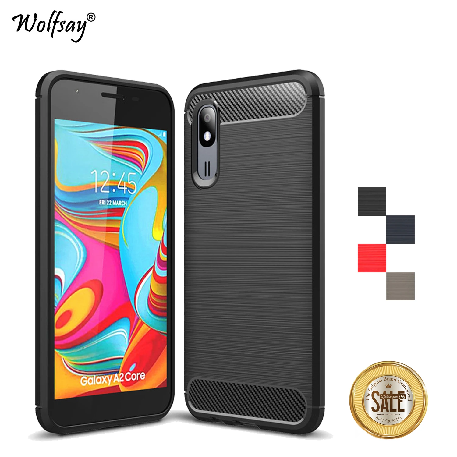 

For Samsung Galaxy A2 Core Case Brush Style Soft Rubber Phone Case For Samsung Galaxy A2 Core Cover For Samsung A2 Core Fundas