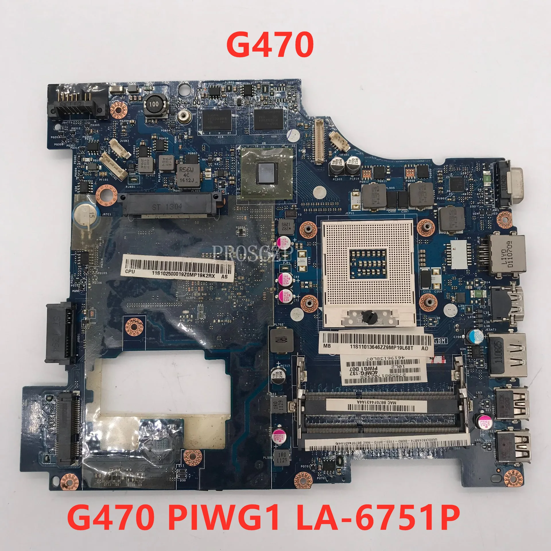 Бесплатная доставка для G470 материнской платы ноутбука PIWG1 LA 6751P HD6370M GPU 100%