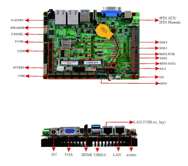 Новый оригинальный безвентиляторный процессор Skylake U i7 6500U CPU 3 5 &quotIPC SBC Встроенная