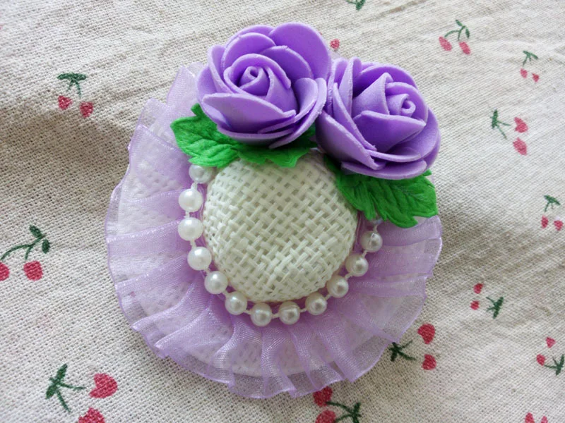 Симпатичные заколки для домашних животных жемчужные розы фотозаколки