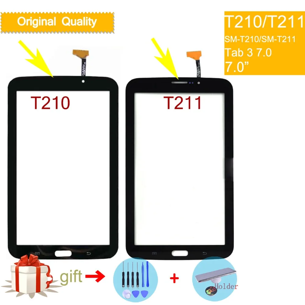Для Samsung Galaxy TAB 3 LITE 9. 0 T210 T211 сенсорный экран дигитайзер передний Внешний ЖК-экран стеклянная панель сенсор сенсорный экран